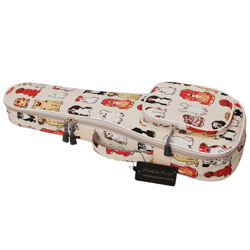 MUSIC FIRST Canvas 21â€œ Soprano MR DOG ukulele case ukulele bag ukulele cover, Original Design. - Image 2